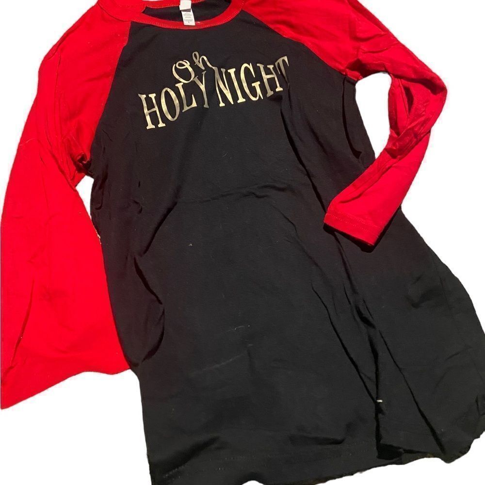 Bella Canvas size small raglan Oh Holy Night new never worn great gift